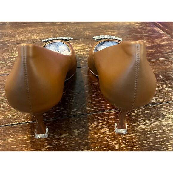 C.Paravano Women's Pumps I Pointed Toe Kitten Heel I Closed Toe Dress Pump -9.5 - Picture 4 of 9